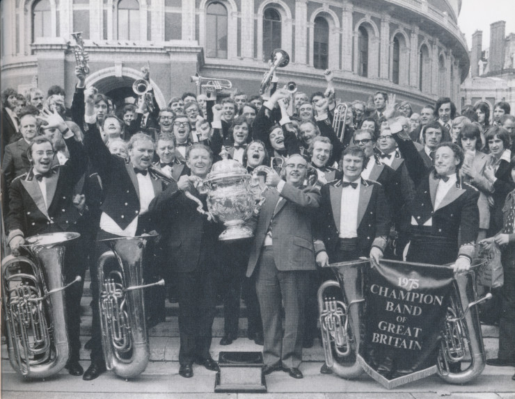 Band outside Albert Hall